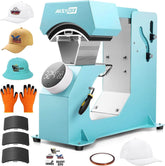 AKEYDIY 3-in-1 Auto Cap Heat Press Machine, Hat Heat Press with 3pcs Replaceable Heating Pads
